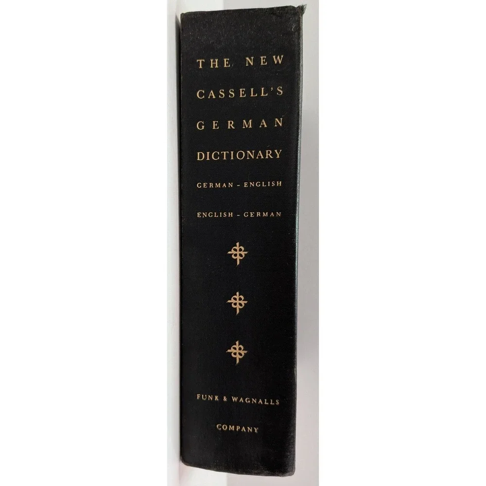Funk & Wagnalls The New Cassells German Dictionary Hardcover Black Good Indexed